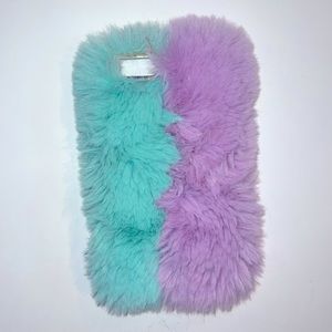 Pastel Goth 2 Tone Vegan Faux Fur IPhone 7 Plus Plush Luxurious Case